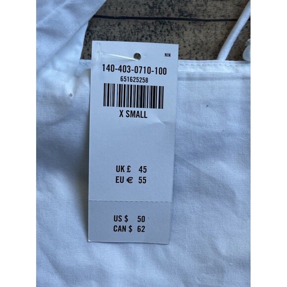 New Abercrombie Fitch White Puff Sleeve Crop Top Lined Size X-Small Festival - Picture 3 of 7